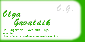 olga gavaldik business card